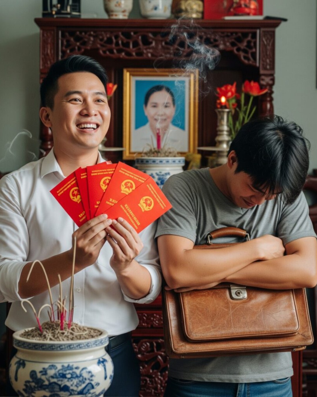 Mẹ m/ất để lại anh trai 7 căn nhà, tôi chỉ có chiếc cặp cũ, 3 năm sau anh đến cầu cứu, tôi xé cặp, sự thật bên trong lộ ra khiến anh chết lặng