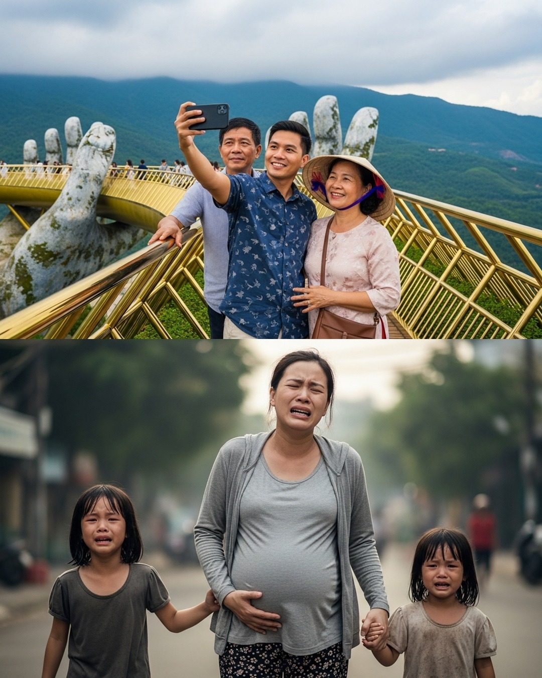 Vợ gần ngày si::nh con chồng vẫn đưa bố mẹ chồng đi du lịch Đà Nẵng