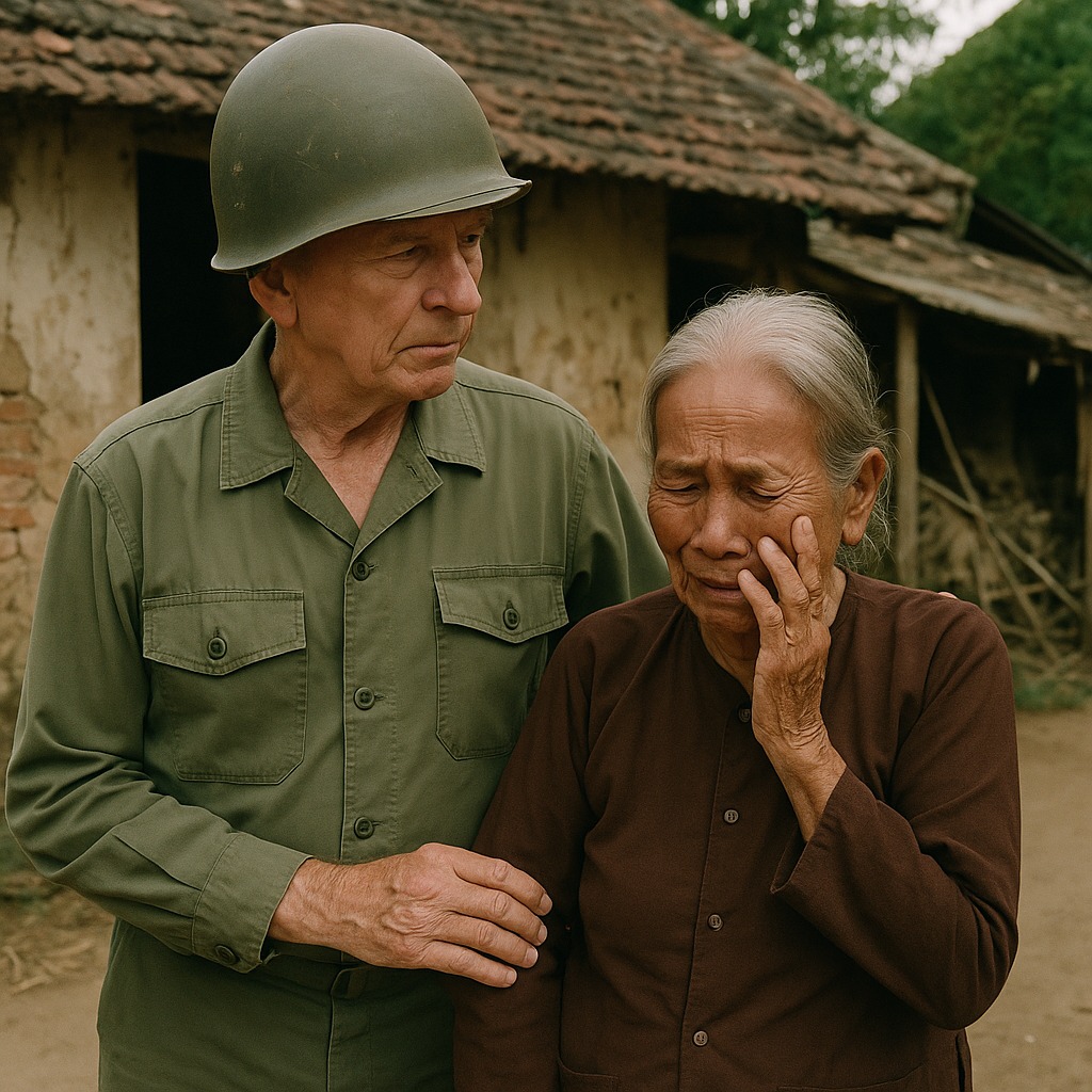 Con trai bị lính địch bế đi khi còn đ;/ỏ hỏ;/n, bé trai thất lạc giữa khói lửa, gần nửa thế kỷ sau thấy người lính năm đó trở về làng, báo cho người mẹ tin tức lặng người…