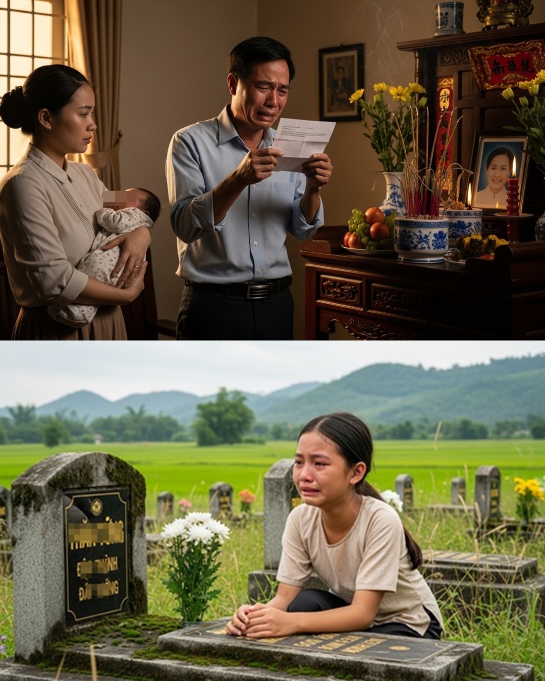 Vợ m ấ t 5 năm chồng đi bước nữa để có người chăm sóc con gái, ai ng ờ 1 sáng t ỉ nh dậy không thấy con đâu