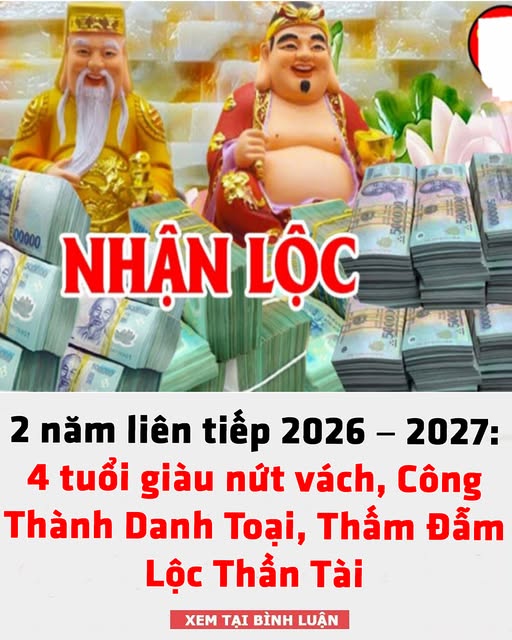 2 năm liên tiếp 2026 – 2027: 4 tuổi giàu nứt vách, Công Thành Danh Toại, Thấm Đẫm Lộc Thầ n T ài
