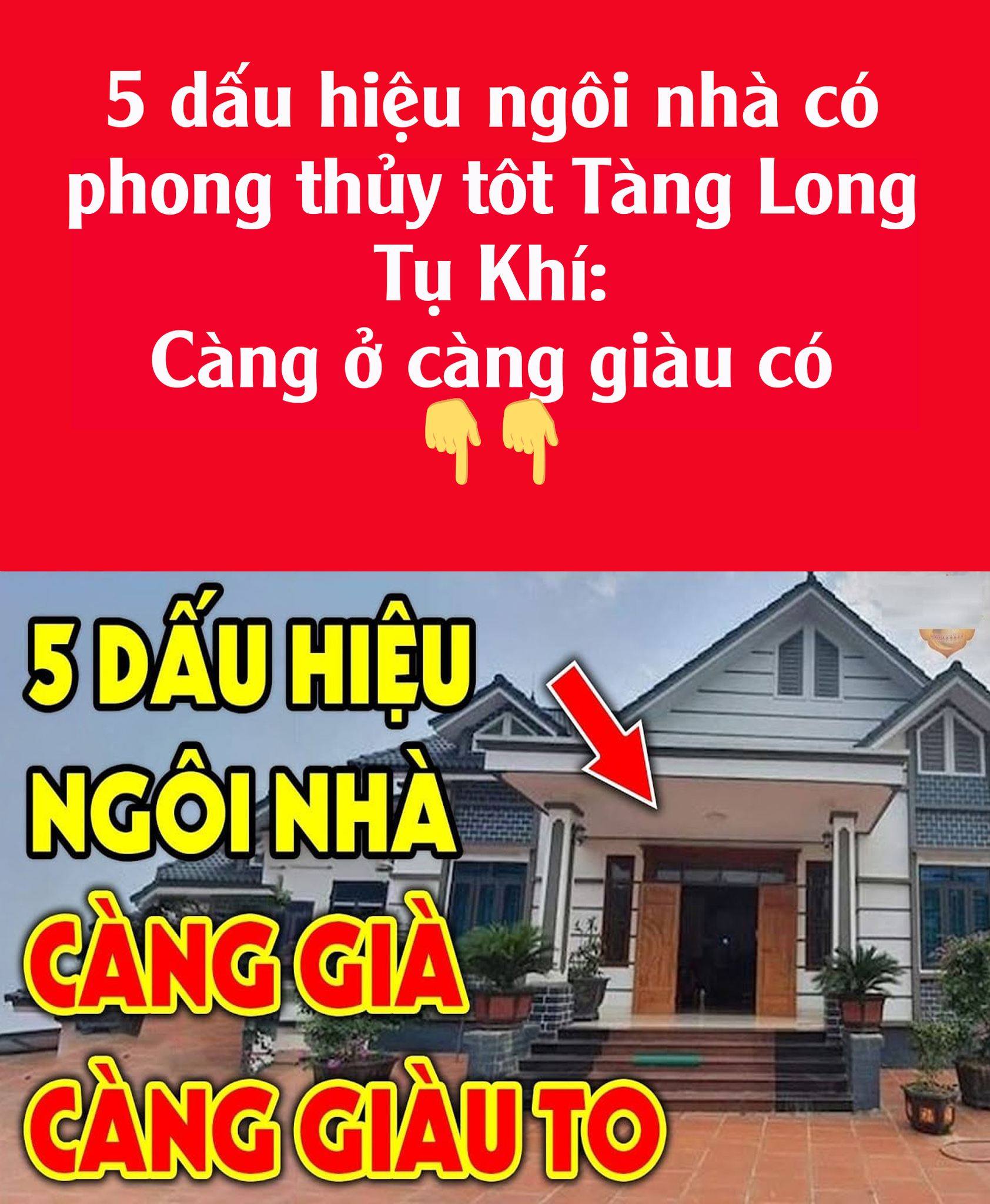 5 dấu hiệu ngôi nhà có phong thủy tôt Tàng Long Tụ Khí: Càng ở càng giàu có