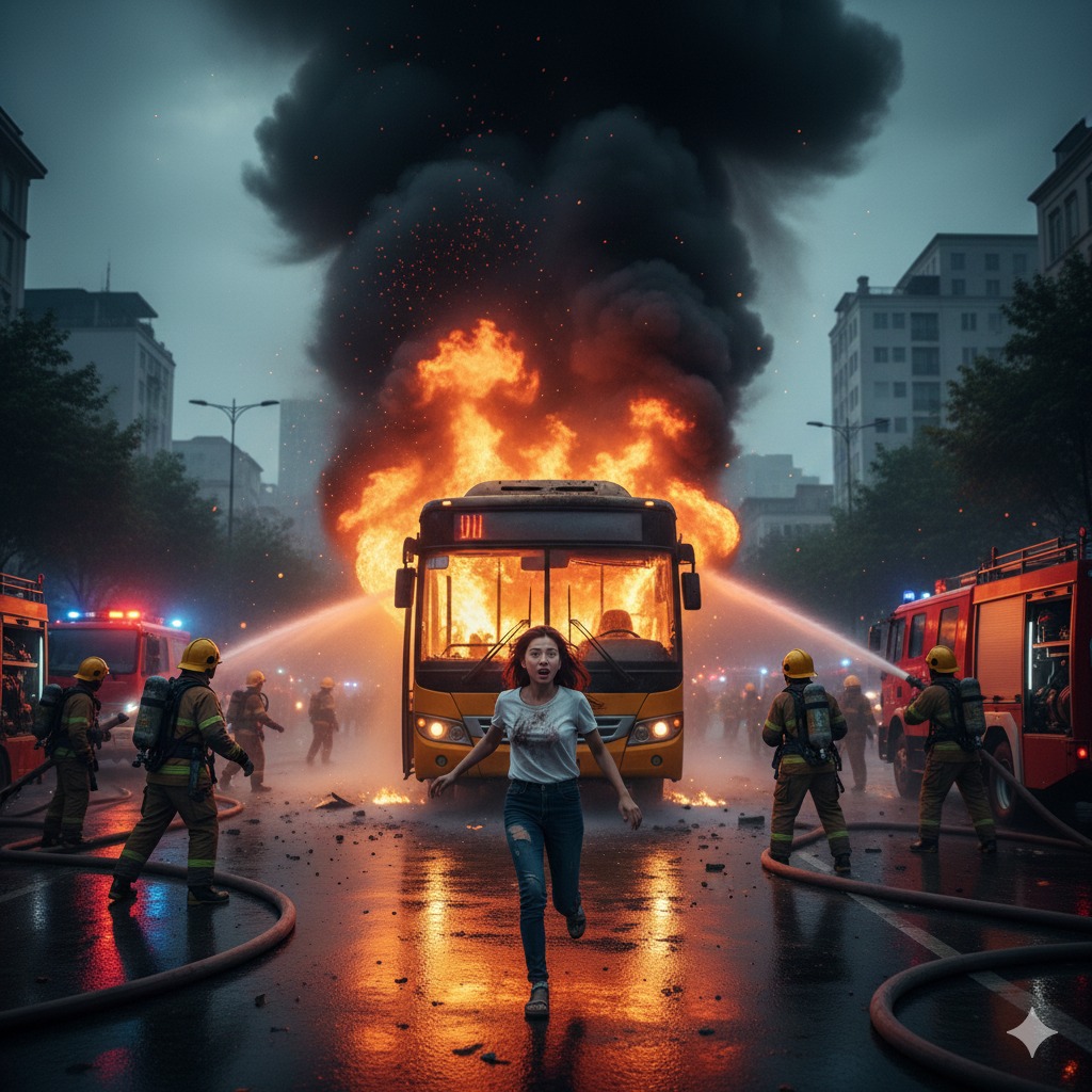 Xe buýt chở công nhân đi tăng ca đêm, một cô gái vừa lên đã kh ó c l ó c xin xuống ngay ở khu nhà máy bỏ h o a ng