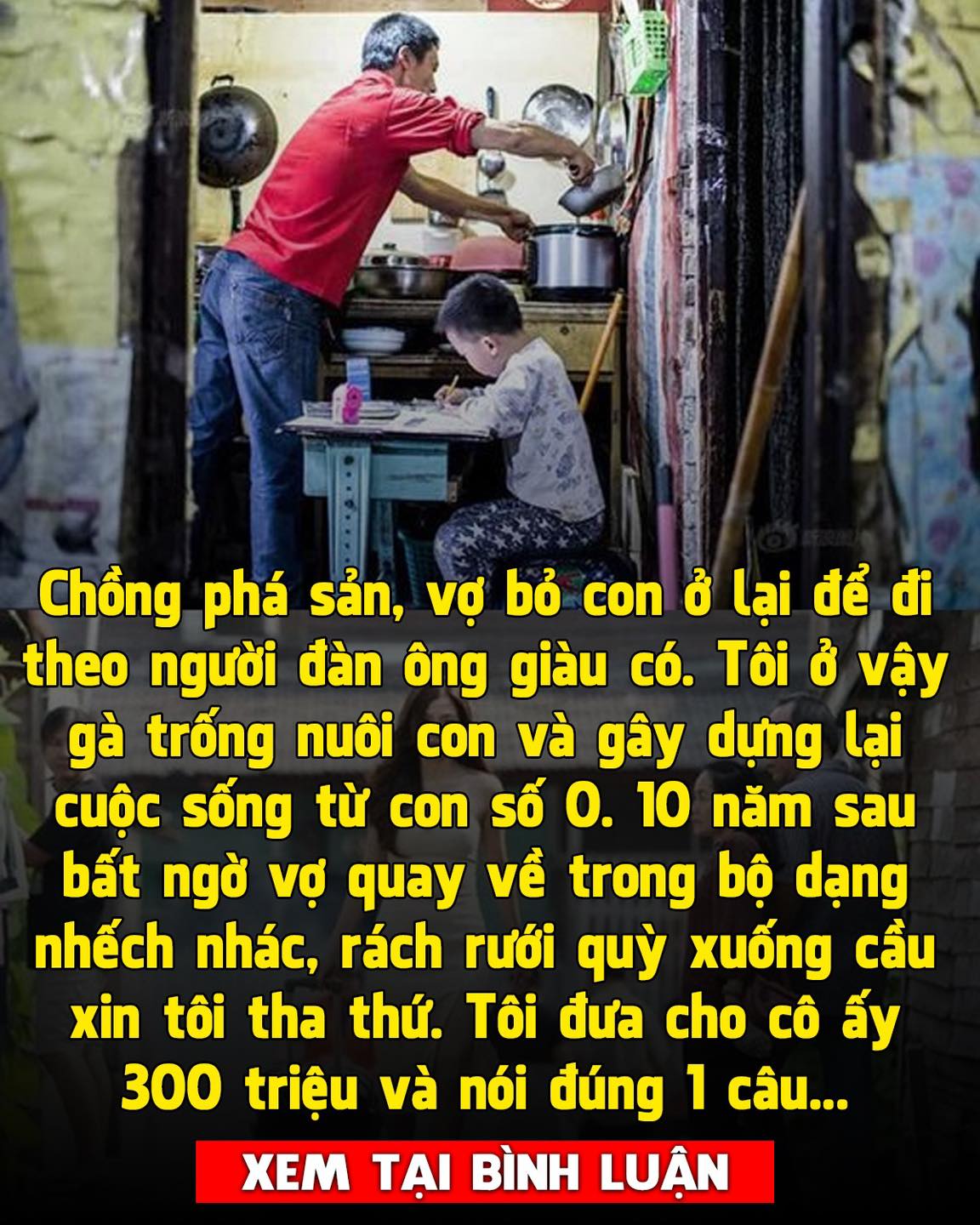 Chồng p h á sản, vợ bỏ trốn cùng người đàn ông giàu có, 10 năm sau quay về tôi cho cô ấy 300 triệu
