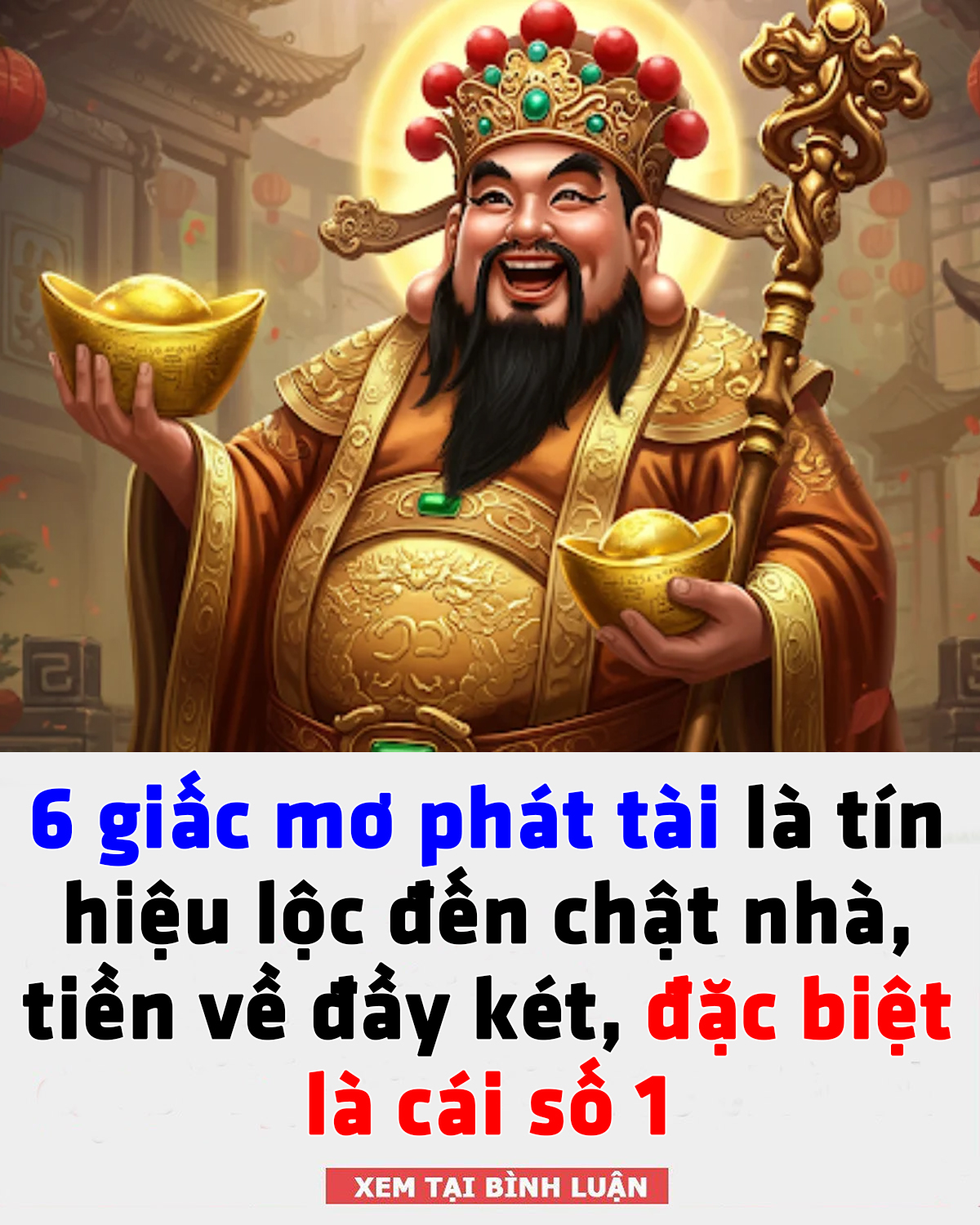 6 giấc mơ phát tài là tín hiệu l ộ c đến chật nhà, t i ề n về đầy két, đặc biệt là cái số 1