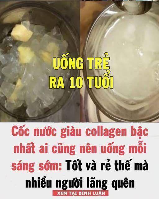 Cốc nước giàu collagen bậc nhất phụ nữ nên uống mỗi sáng sớm: tốt và rẻ thế mà nhiều người lãng quên