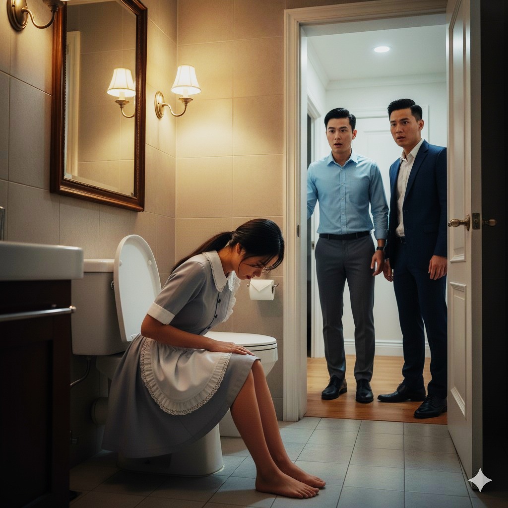 Dạo này em giúp việc cứ đến giờ nấu cơm là lại chạy vào nhà vệ s i nh n ô n ọ e, chồng và anh r ể thấy thế lại r ối rít không y ên và sự thật không sao chấp nhận n ổ i