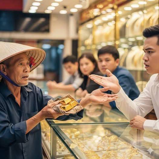 Ông lão 75 tuổi đem 3 cây vàng ra tiệm bán, ai ngờ chủ tiệm vừa kiểm tra đã thốt lên “Toàn vàng giả mà ông cũng mang đến đây sao?
