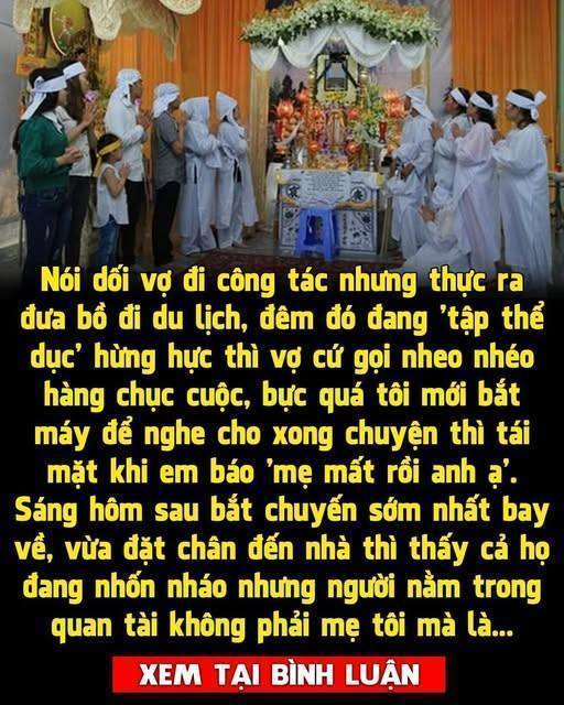 Nói dối vợ đi công tác nhưng thực ra là đưa bồ đi du lịch, đêm đó đang ‘tập thể dục’