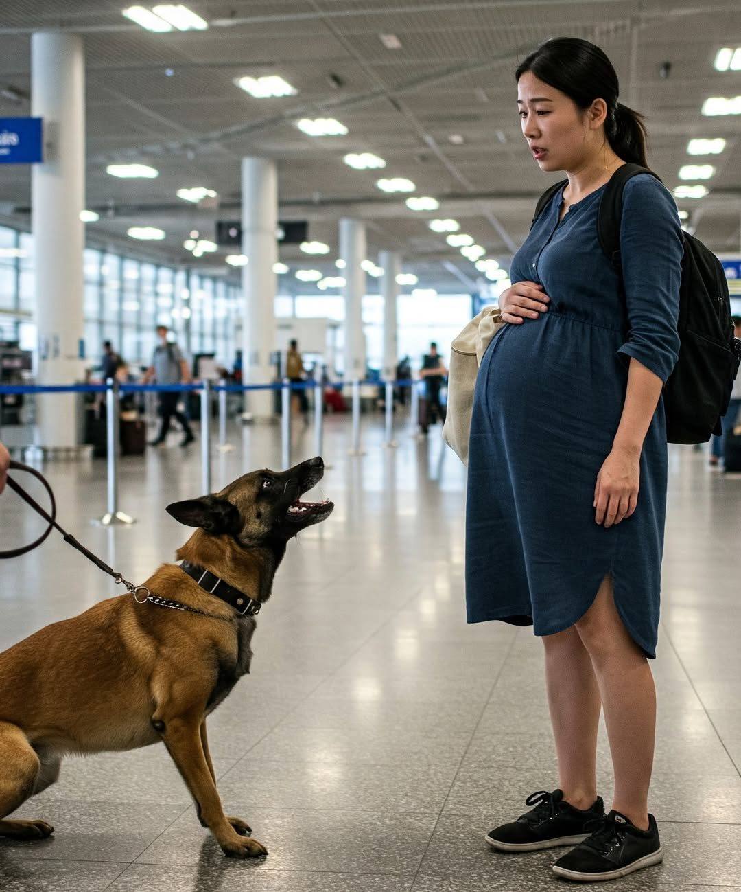 Cô gái mang t h a i bị c h ó nghiệp vụ sủa không ngừng, sau 30 phút sự thật khiến mọi người c h ế t lặng