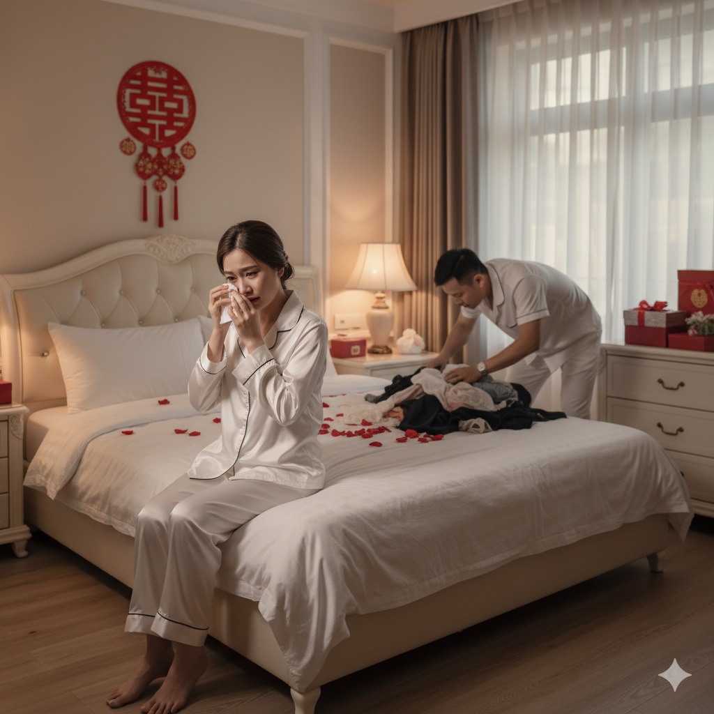 Ngay trong đêm Tân H-ôn, chồng chưa đụ;/ng đả gì đến vợ đã đề nghị chỉ sống với 1 năm rồi ly h ô n, vợ khóc hết nước mắt c ầ u x i n, cho đến 4h sáng thì thấy chồng lúi húi ở đầu giường