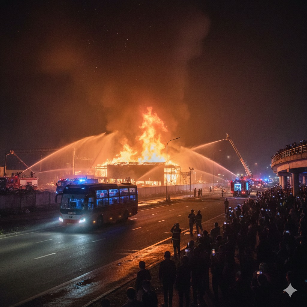 Xe buýt số 39K – chuyến tăng ca đêm chở hơn 40 công nhân rời khu công nghiệp lúc 22h10