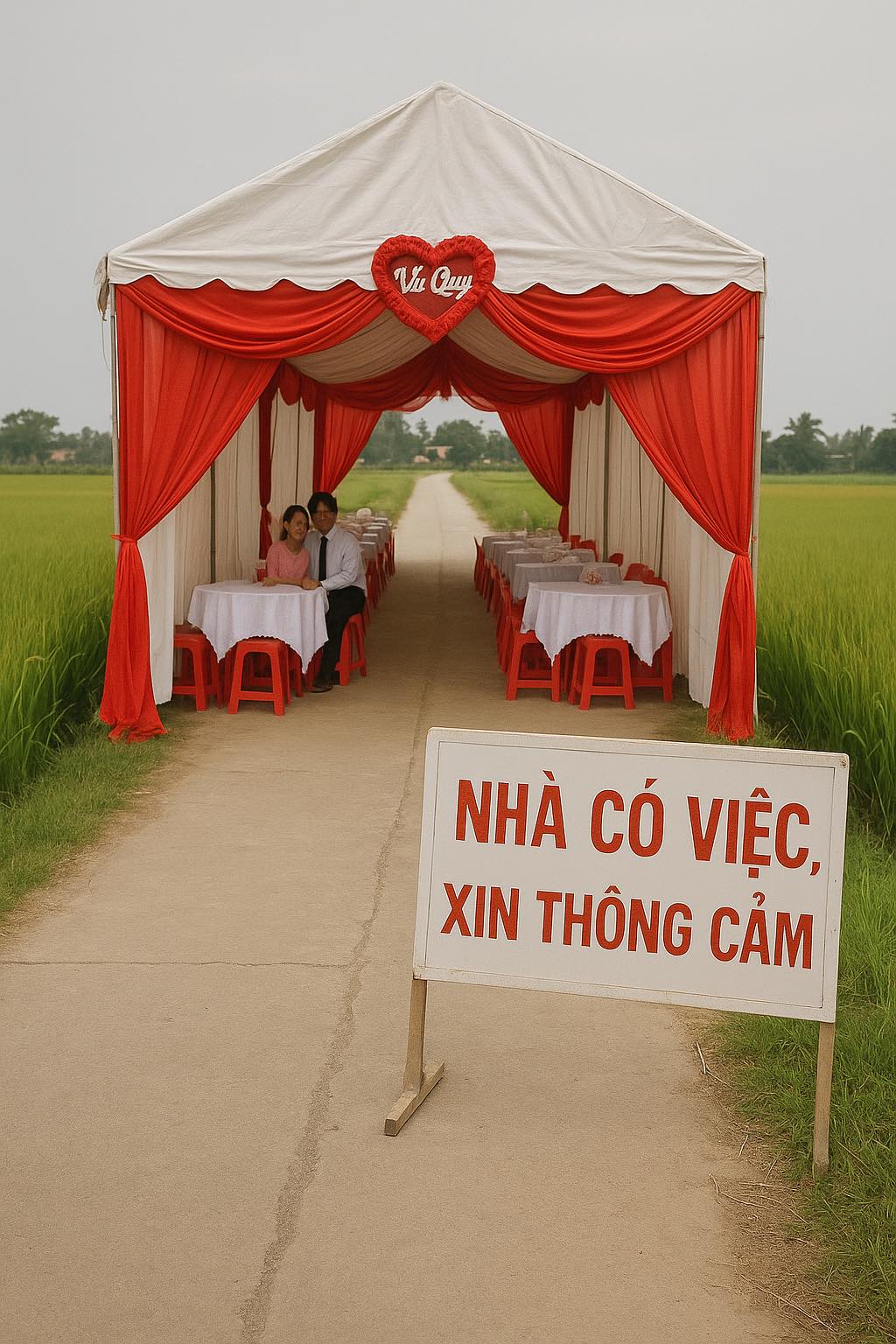 Dựng rạp cưới ngoài ng õ trước 1 tuần, gia đình tôi bị cả làng t ẩ y ch a y