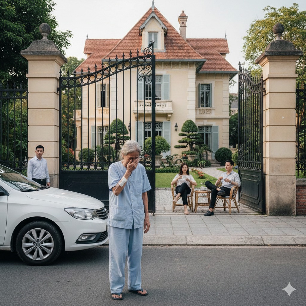 Mẹ già gọi cho con trai 10 cuộc đến đón từ bệnh viện mà không bắt máy, sợ có điều gì đó không ổn, bà mặc kệ cả vết thương của mình, bắt taxi về nhà
