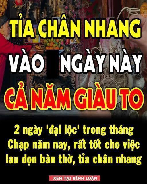 2 ngày ‘đại l ộ c’ trong tháng Chạp năm nay, rất tốt cho việc lau dọn bàn thờ, tỉa chân nhang