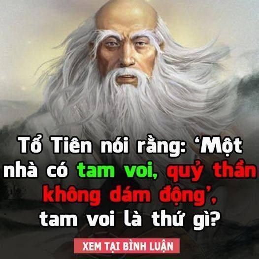 Tổ Tiên nói rằng: ‘Một nhà có tam voi, qu ỷ thần không dám động’, tam voi là thứ gì?