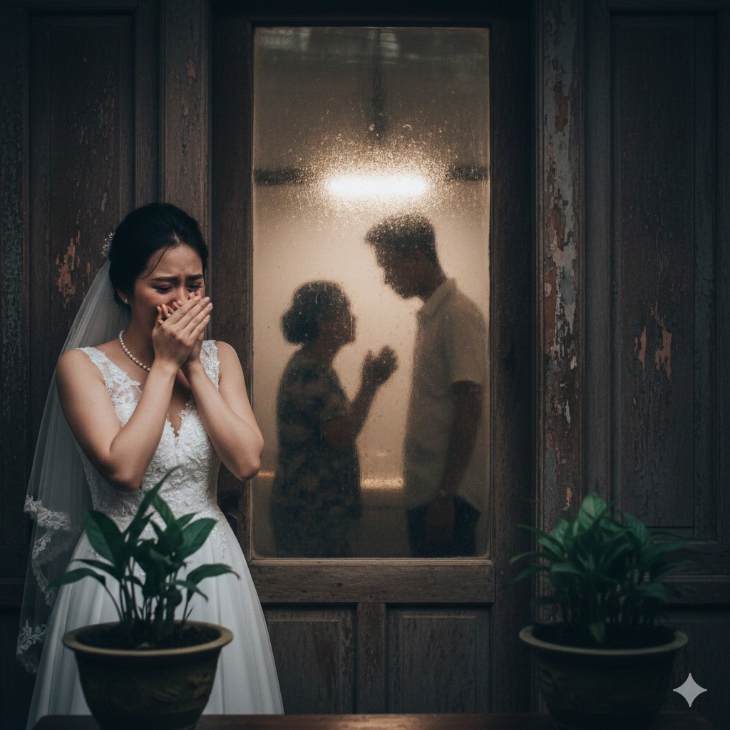 Lấy chồng nghèo nên cả nhà chỉ có 1 cái nhà vệ sinh, vài phút trước khi bước vào đêm tâ;/n hô-n đầu tiên với chồng, tôi định bụng ra nhà tắm tút tát lại thì thấy bóng của mẹ chồng và chồng tôi trong nhà tắm