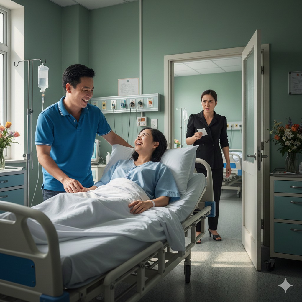 Tôi tìm thấy hóa đơn ph;/ẫu thuật nâng m-ông hết 200 triệu ở bên trong túi quần jean của chồng tôi, tôi tức giận định cầm ngay ra phòng khách chất vấn chồng thì điện thoại của anh có tin nhắn đến