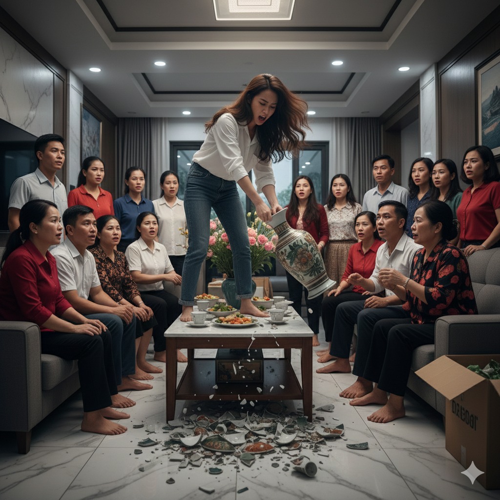 Trẻ con biết gì! Nhà mới thì phải chịu b ẩ n chứ! Làm quá lên!