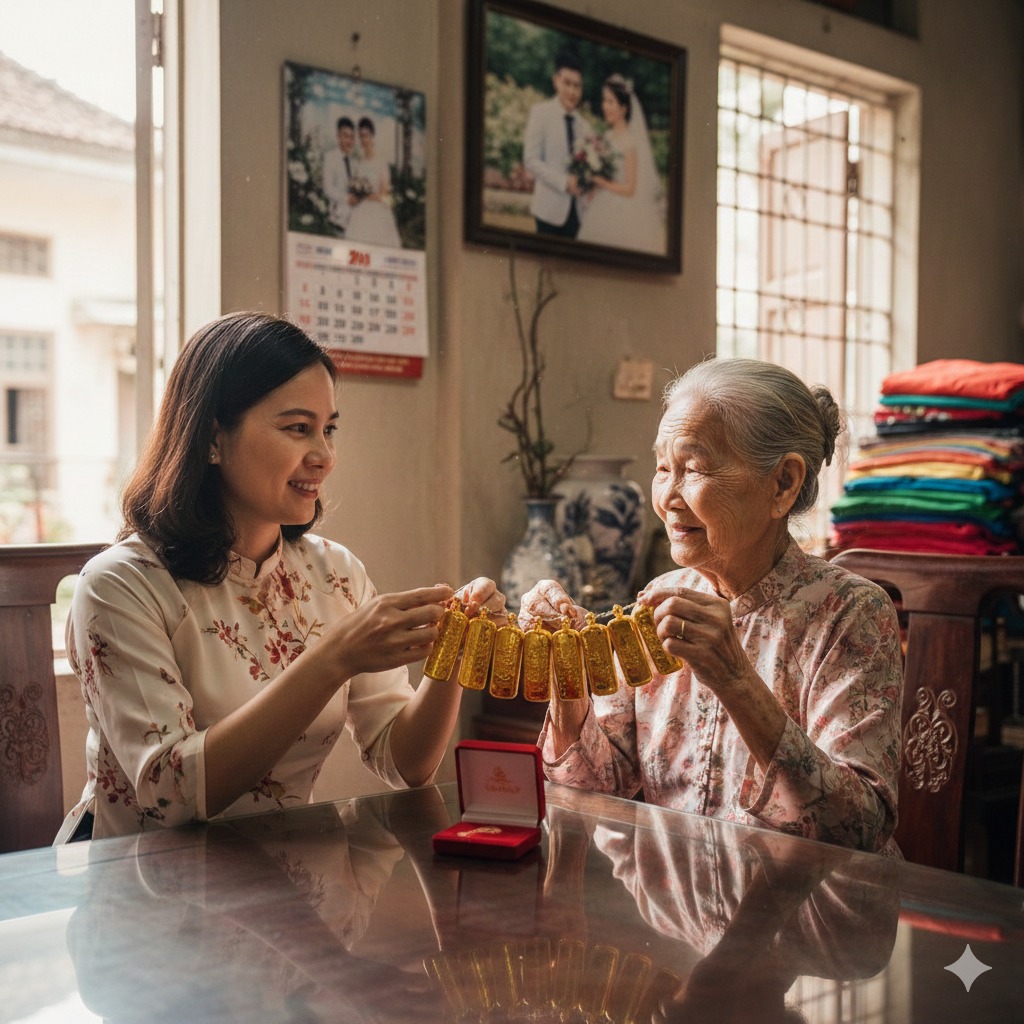 Bà không khóc. Nhưng giọng bà khàn đi. “Con… nếu bây giờ không có hồi môn, nhà bên kia họ c;;oi th;;ường cái Hạnh lắm.