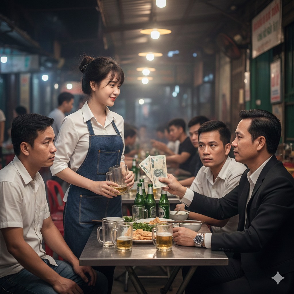 Cô sinh viên trẻ đẹp rửa cốc ở quán bia được vị giám đốc boa cho 1 triệu và hỏi tên cô gái. Chỉ đúng 1 tuần sau, vợ con ông ấy đến gặp cô gái nói cho cô 1 sự thật đ i ế ng người..