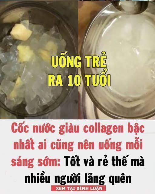 Cốc nước giàu collagen bậc nhất phụ nữ nên uống mỗi sáng sớm: tốt và rẻ thế mà nhiều người lãng quên