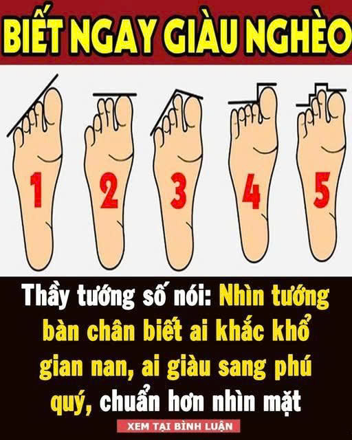 Nhìn tướng bàn chân biết ai khắc khổ gian nan, ai giàu sang phú quý, chuẩn hơn nhìn mặt